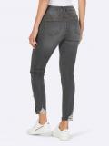 Push-up-Jeans mitDestroyed-Effekt black denim