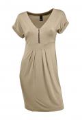 Reißverschluß-Kleid taupe