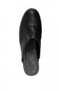 Rind-Nappaleder-Clogs schwarz