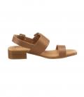 Rind-Nappaleder-Sandalette cognac