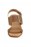 Rind-Nappaleder-Sandalette cognac