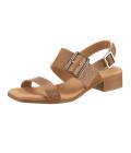 Rind-Nappaleder-Sandalette cognac