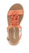 Rind-Nappaleder-Sandalette orange