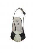 Rind-Nappaleder-Slingpumps schwarz-beige