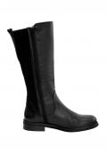 Rind-Nappaleder-Stiefel schwarz