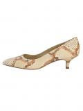 Rind-Nappalederpumps braun-beige