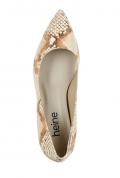 Rind-Nappalederpumps braun-beige