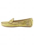 Rind-Nappalederslipper gelb-metallic