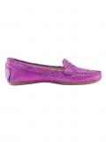 Rind-Nappalederslipper pink-metallic