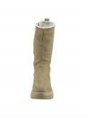 Rind-Veloursleder-Stiefel mitWarmfutter sand