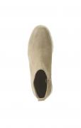 Rind-Veloursleder-Stiefelette sand