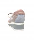 Rindleder-Sneaker rose-puder-bleu