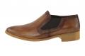 Rindnappaleder-Stiefelette cognac