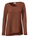 Rippenstrickpullover cognac