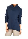 Rollkragenpullover blau