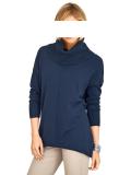 Rollkragenpullover blau