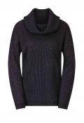 Rollkragenpullover burgund-meliert