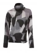 Rollkragenpullover grau-bunt