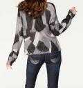 Rollkragenpullover grau-bunt