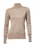 Rollkragenpullover mit Kaschmir taupe