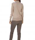 Rollkragenpullover mit Kaschmir taupe