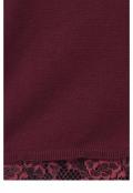 Rollkragenpullover mit Spitze bordeaux