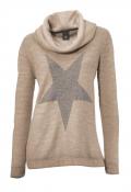 Rollkragenpullover mit Strass camel