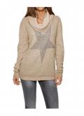 Rollkragenpullover mit Strass camel