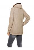 Rollkragenpullover mit Strass camel