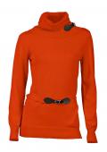 Rollkragenpullover orange