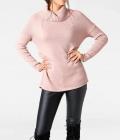 Rollkragenpullover rosa