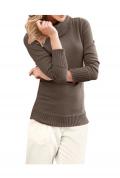 Rollkragenpullover taupe