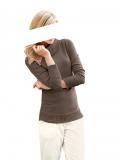 Rollkragenpullover taupe