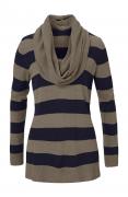 Rollkragenpullover taupe-marine