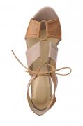 Sandalette cognac-sand