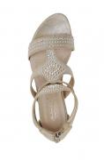 Sandalette mit Nieten beige