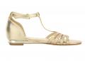 Sandalette mit Strass goldfarben