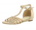 Sandalette mit Strass goldfarben