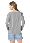 Satin-Druckshirt grau-bunt