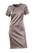 Satin-Jersey-Kleid taupe