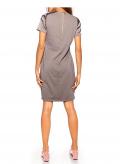 Satin-Jersey-Kleid taupe