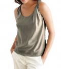 Seiden-Jersey-Top taupe