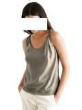 Seiden-Jersey-Top taupe