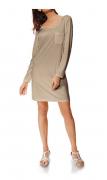 Seiden-Sleepshirt taupe