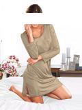 Seiden-Sleepshirt taupe