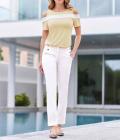 Shirt mit Cut-Outs beige