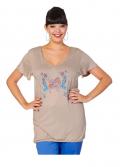 Shirt mit Druck taupe