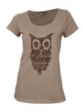 Shirt mit Pailletten taupe