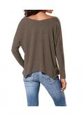 Shirt mit Pailletten taupe