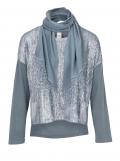 Shirt mit Schal blau-silber